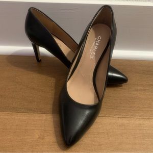 Charles Classic Black Leather Stiletto